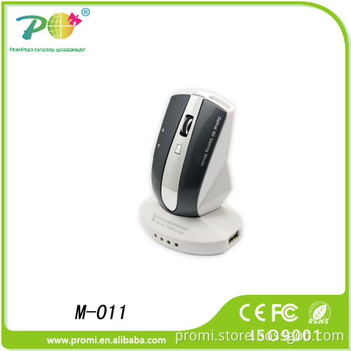 Universal optical wireless mouse rechargeable DPI mouse with usb docking station for TV and PC